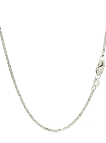 14k White Gold Lumina Pendant Chain 1.0mm - Ellie Belle