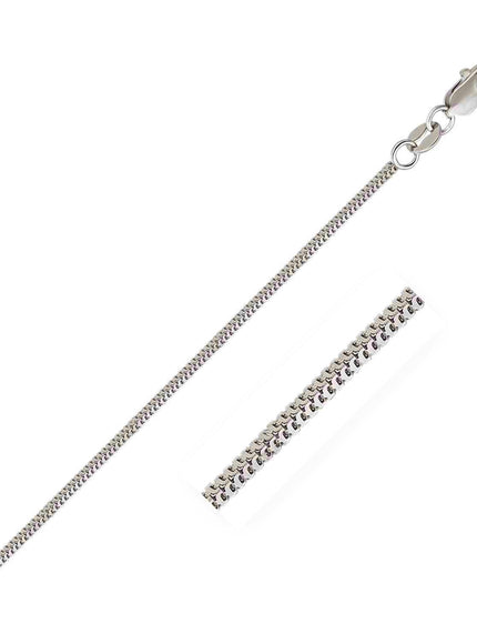 14k White Gold Milano Chain 1.1mm - Ellie Belle