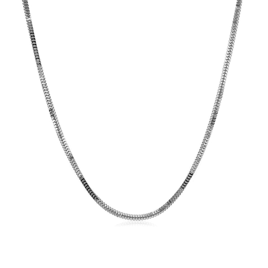 14k White Gold Milano Chain 1.1mm - Ellie Belle