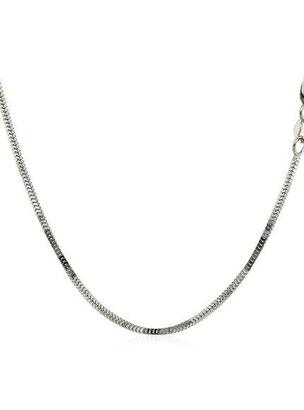 14k White Gold Milano Chain 1.1mm - Ellie Belle