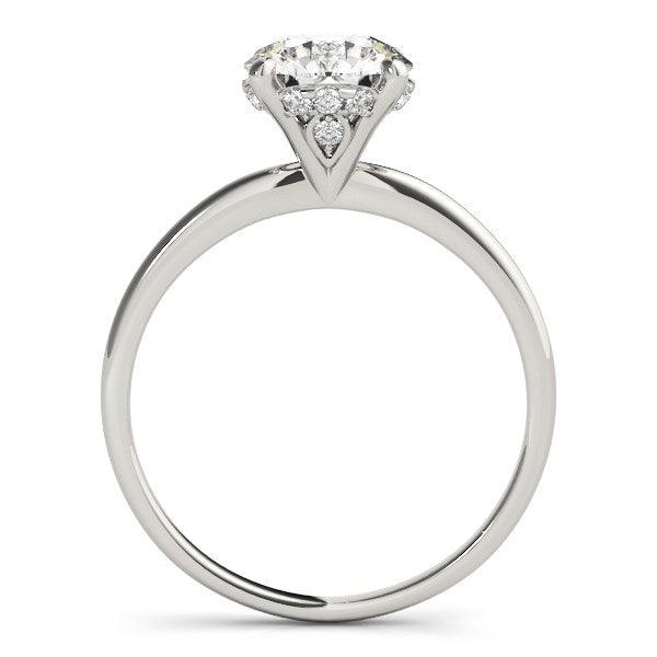 14k White Gold Prong Set Round Diamond Engagement Ring (2 cttw) - Ellie Belle