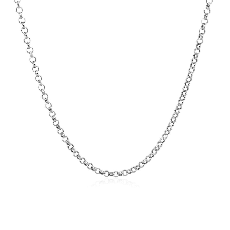 14k White Gold Rolo Chain 1.9mm - Ellie Belle