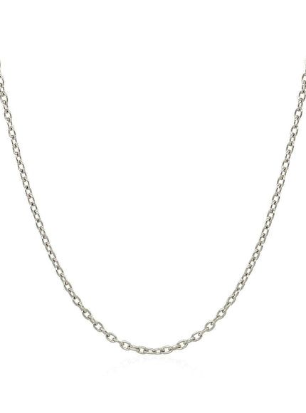 14k White Gold Round Cable Link Chain 1.5mm - Ellie Belle