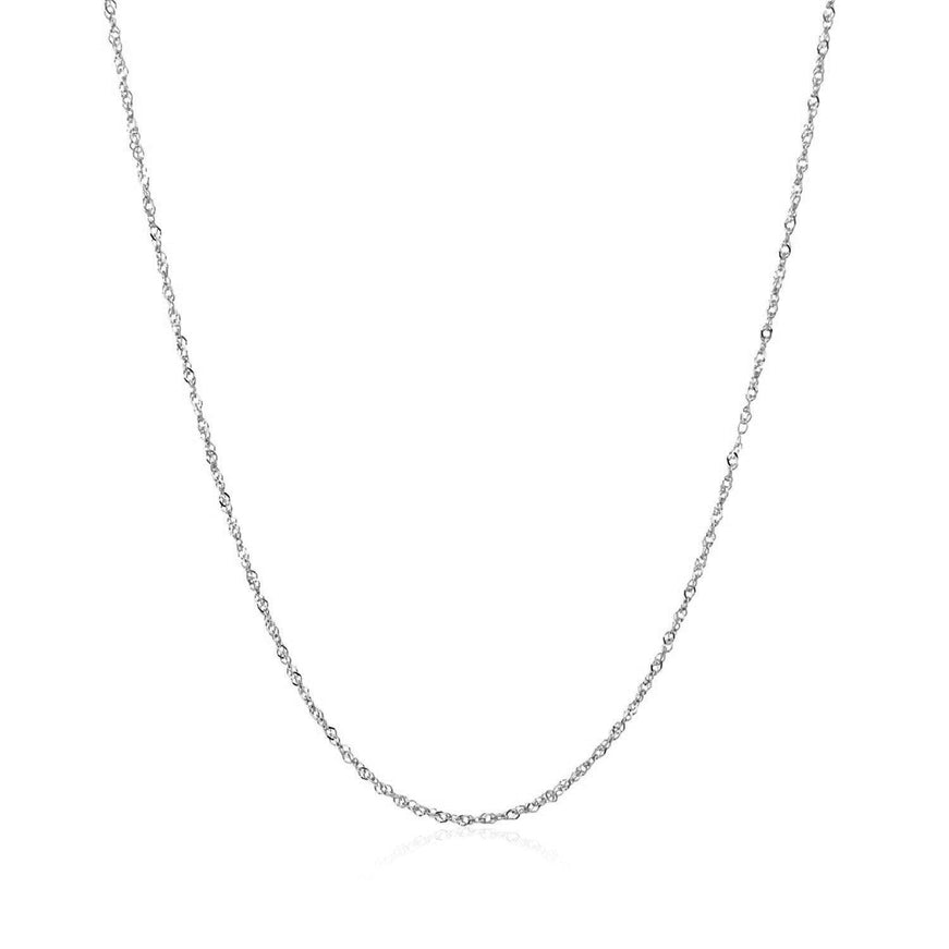 14k White Gold Singapore Chain 0.8mm - Ellie Belle