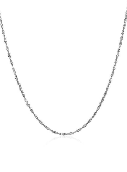 14k White Gold Singapore Chain 1.0mm - Ellie Belle