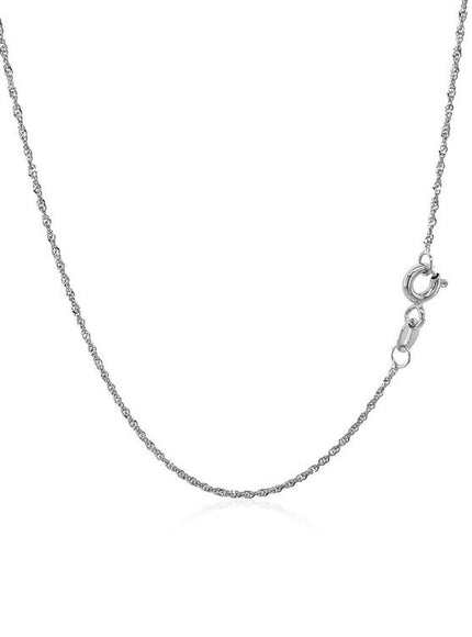 14k White Gold Singapore Chain 1.0mm - Ellie Belle