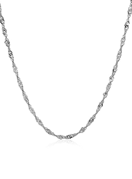 14k White Gold Singapore Chain 1.7mm - Ellie Belle