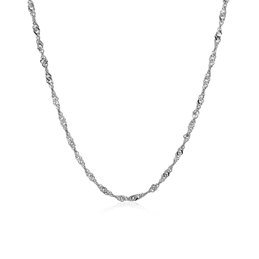 14k White Gold Singapore Chain 1.7mm - Ellie Belle