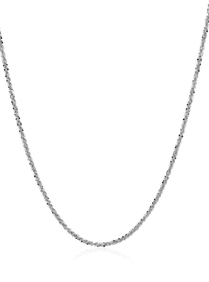 14k White Gold Sparkle Chain 1.0mm - Ellie Belle