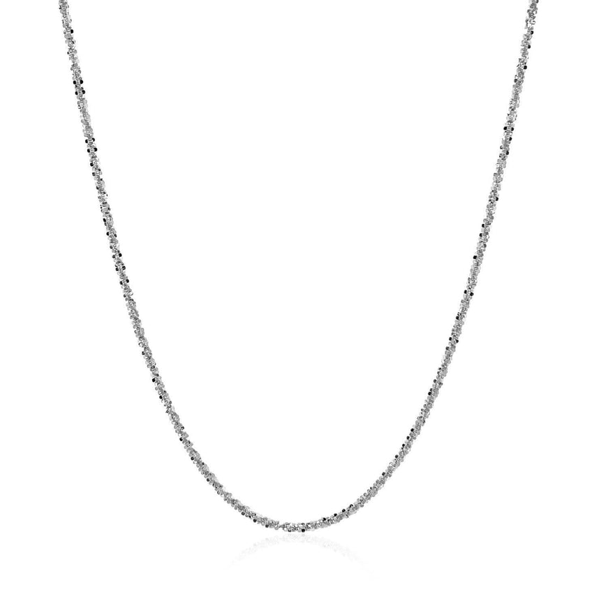 14k White Gold Sparkle Chain 1.0mm - Ellie Belle