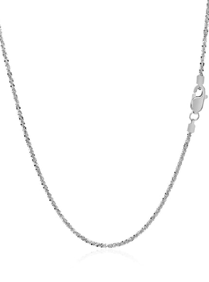 14k White Gold Sparkle Chain 1.0mm - Ellie Belle