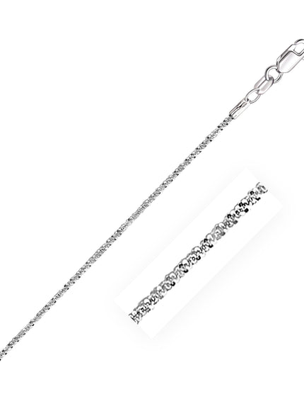 14k White Gold Sparkle Chain 1.5mm - Ellie Belle