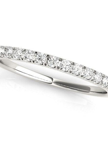14k White Gold Timeless Diamond Wedding Ring (1/5 cttw) - Ellie Belle