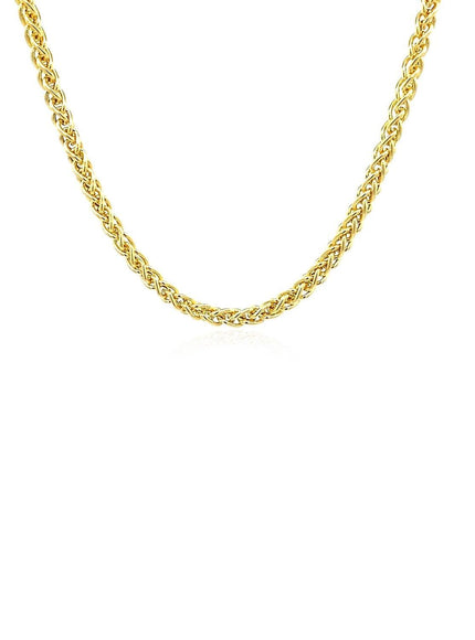 14k Yellow Gold 2.8mm Light Weight Wheat Chain - Ellie Belle