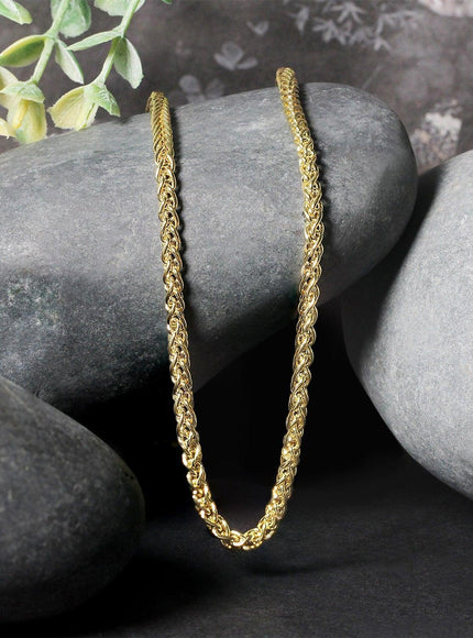 14k Yellow Gold 2.8mm Light Weight Wheat Chain - Ellie Belle