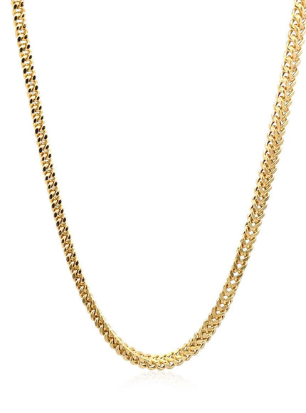 14k Yellow Gold 3.3mm Light Weight Wheat Chain - Ellie Belle