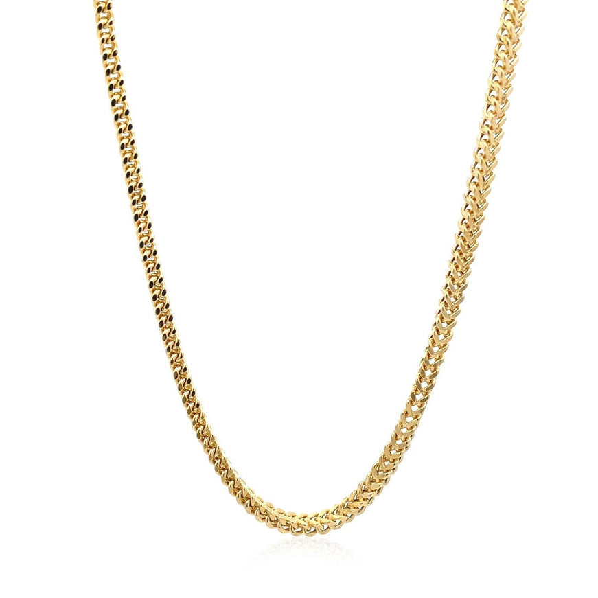 14k Yellow Gold 3.3mm Light Weight Wheat Chain - Ellie Belle