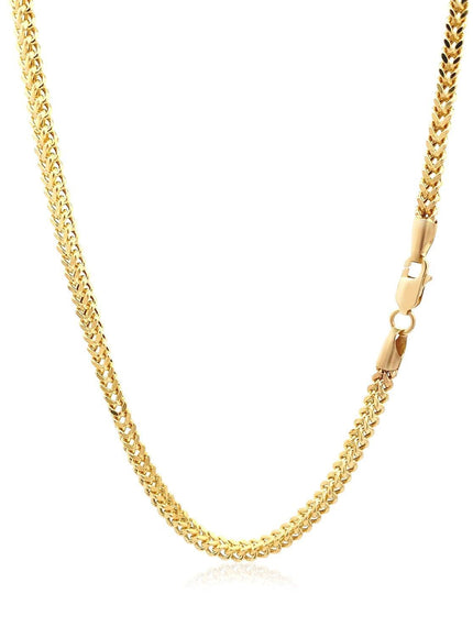 14k Yellow Gold 3.3mm Light Weight Wheat Chain - Ellie Belle