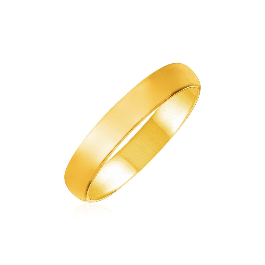 14k Yellow Gold 4mm Comfort Fit Wedding Band - Ellie Belle