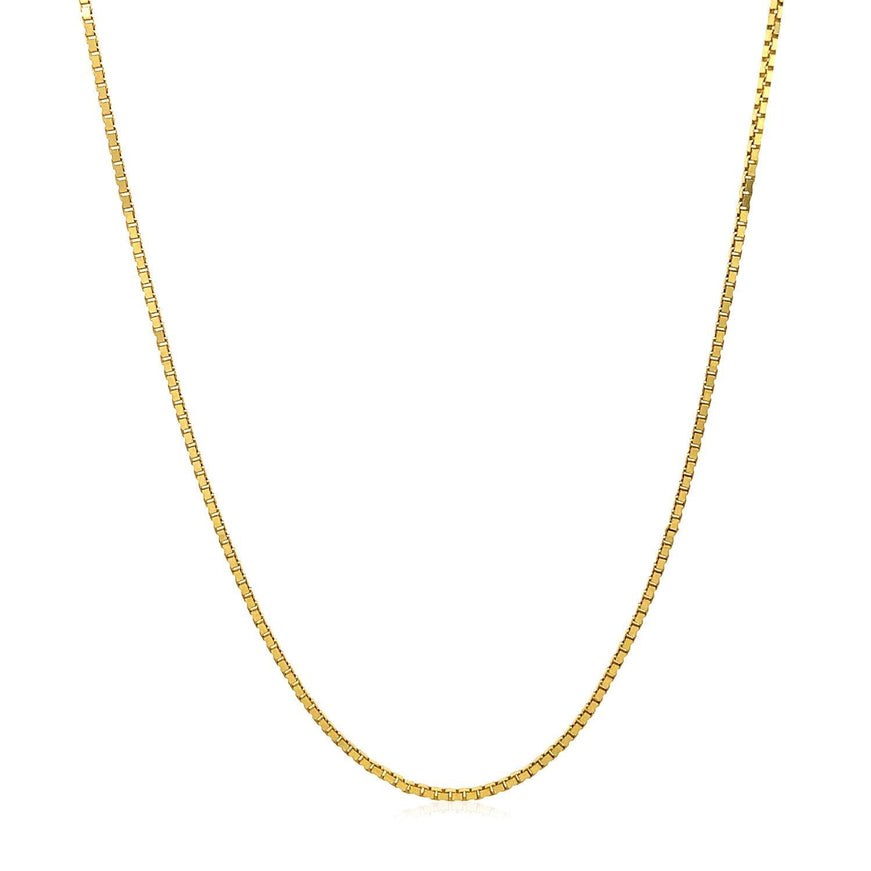 14k Yellow Gold Adjustable Box Chain 1.1mm - Ellie Belle