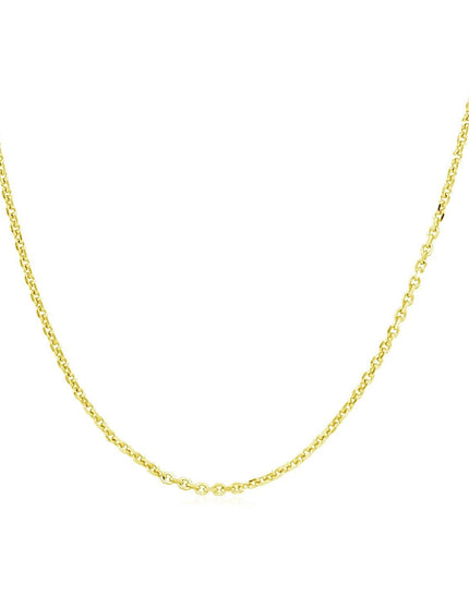 14k Yellow Gold Adjustable Cable Chain 0.9mm - Ellie Belle