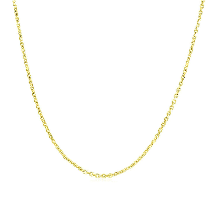 14k Yellow Gold Adjustable Cable Chain 0.9mm - Ellie Belle