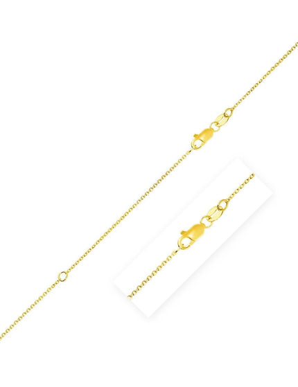 14k Yellow Gold Adjustable Cable Chain 1.1mm - Ellie Belle