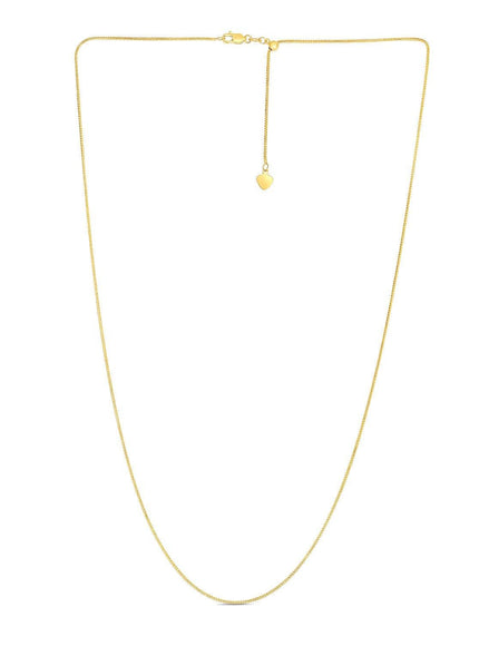 14k Yellow Gold Adjustable Franco Chain 0.9mm - Ellie Belle