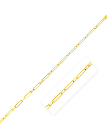 14k Yellow Gold Alternating Paperclip Chain (2.8mm) - Ellie Belle
