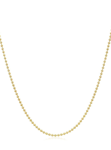 14k Yellow Gold Bead Chain 1.0mm - Ellie Belle