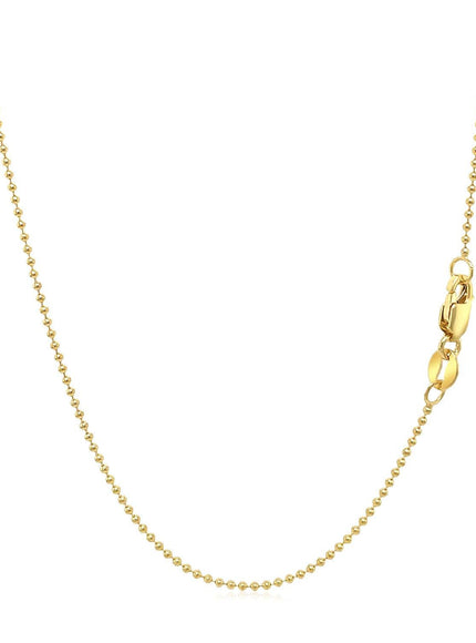 14k Yellow Gold Bead Chain 1.0mm - Ellie Belle