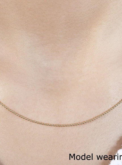 14k Yellow Gold Bead Chain 1.0mm - Ellie Belle