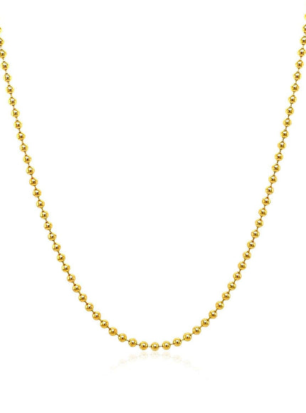 14k Yellow Gold Bead Chain 1.5mm - Ellie Belle