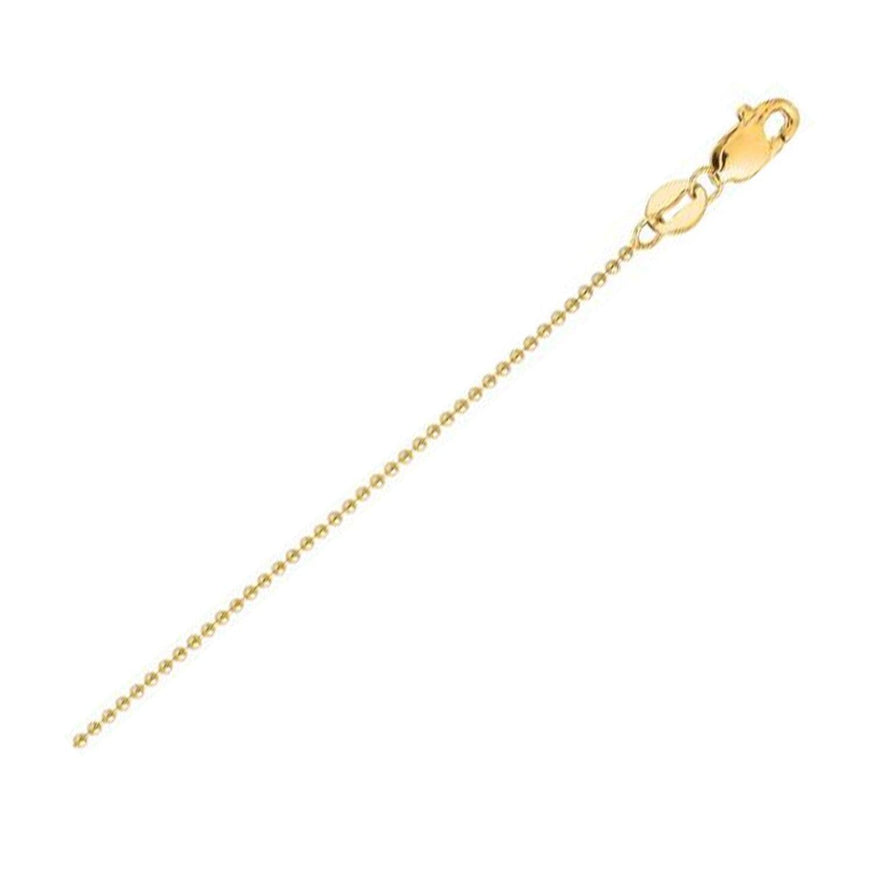 14k Yellow Gold Bead Chain 2.5mm - Ellie Belle