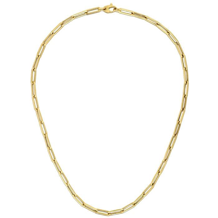 14K Yellow Gold Bold Paperclip Chain (4.2 mm) - Ellie Belle