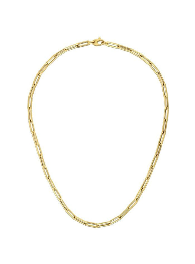 14K Yellow Gold Bold Paperclip Chain (4.2 mm) - Ellie Belle