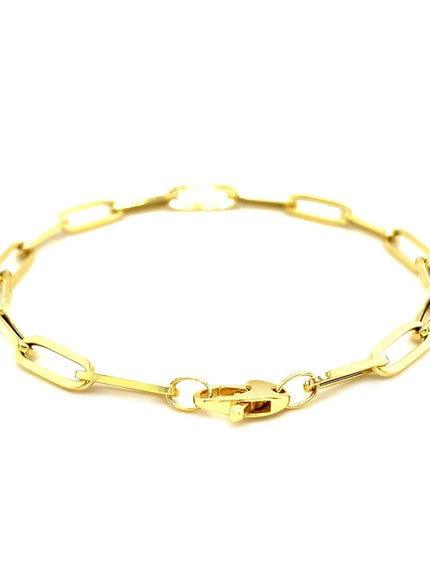 14K Yellow Gold Bold Paperclip Chain Bracelet - Ellie Belle