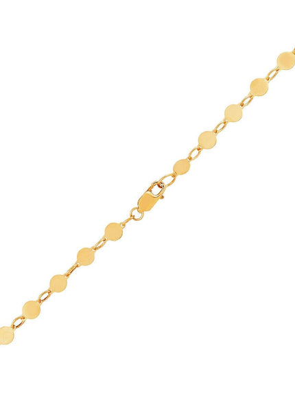 14k Yellow Gold Bracelet with Polished Circles - Ellie Belle