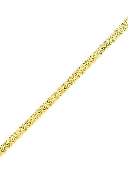 14k Yellow Gold Byzantine Style Chain Bracelet - Ellie Belle