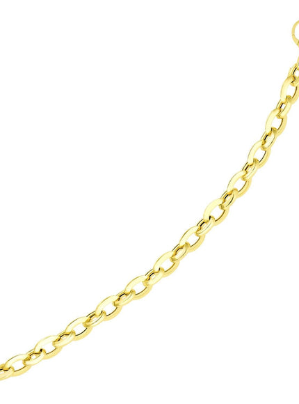 14k Yellow Gold Cable Chain Design Bracelet - Ellie Belle