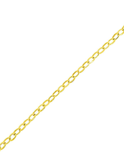 14k Yellow Gold Cable Chain Style Bracelet - Ellie Belle