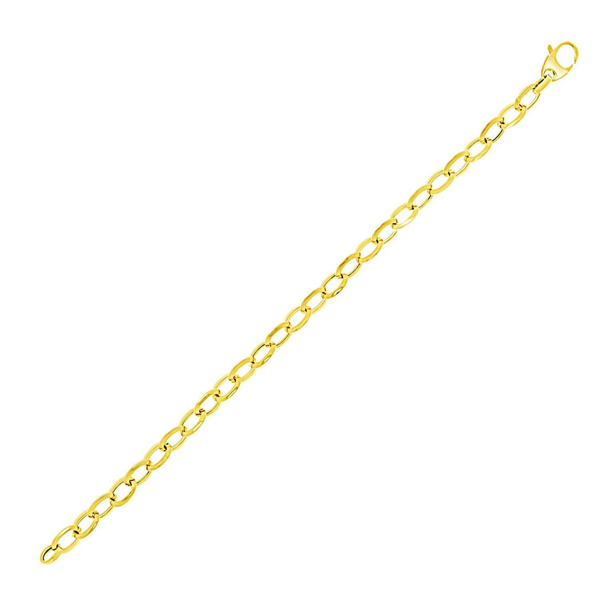 14k Yellow Gold Cable Chain Style Bracelet - Ellie Belle