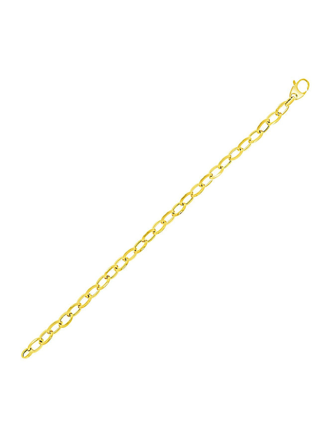 14k Yellow Gold Cable Chain Style Bracelet - Ellie Belle