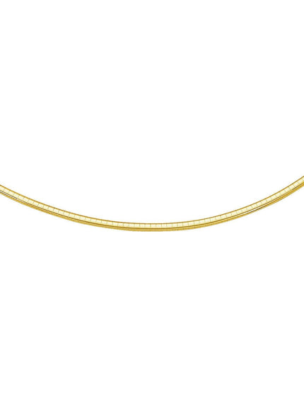 14k Yellow Gold Chain in a Classic Omega (3 mm) - Ellie Belle