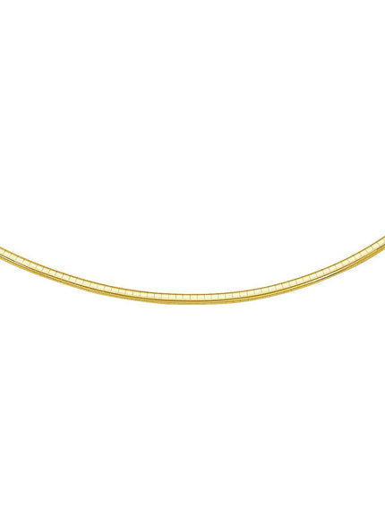 14k Yellow Gold Chain in a Classic Omega (3 mm) - Ellie Belle