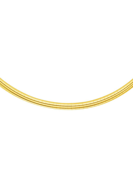 14k Yellow Gold Chain in a Classic Omega Design (4 mm) - Ellie Belle