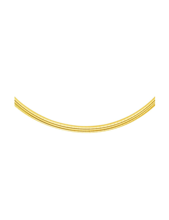 14k Yellow Gold Chain in a Classic Omega Design (4 mm) - Ellie Belle