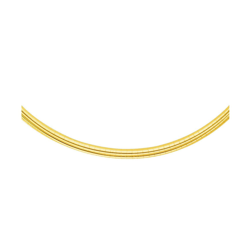 14k Yellow Gold Chain in a Classic Omega Design (4 mm) - Ellie Belle