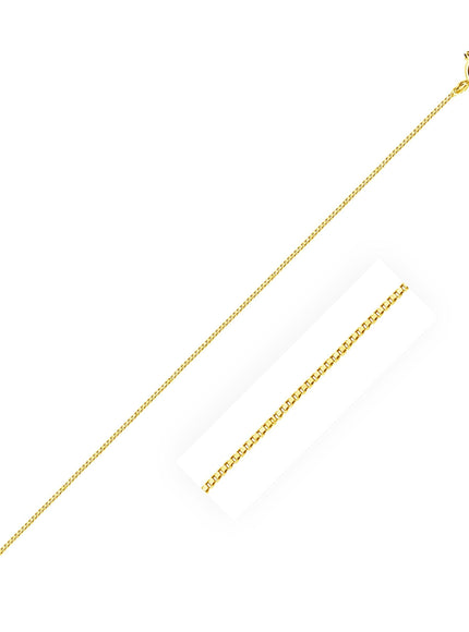 14k Yellow Gold Classic Box Chain 0.45mm - Ellie Belle