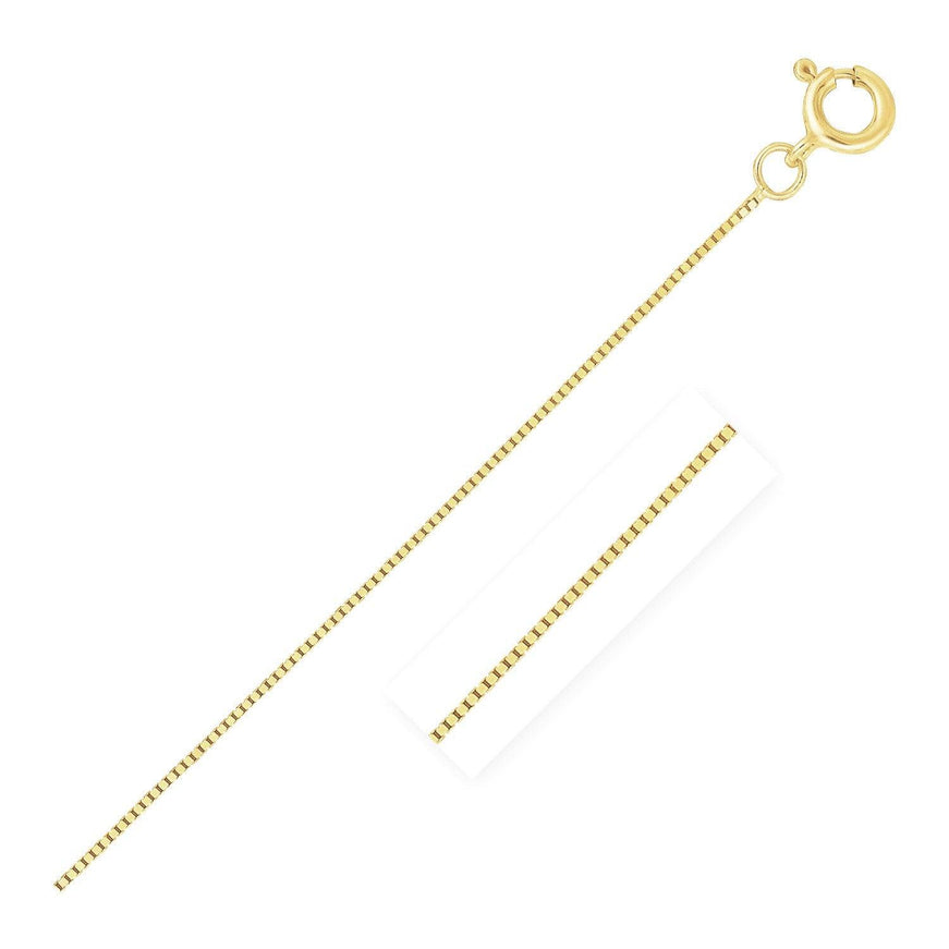 14k Yellow Gold Classic Box Chain 0.4mm - Ellie Belle